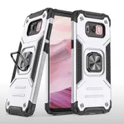 MCC Shockproof Samsung Galaxy S8+ Plus Heavy Duty Tough Case Cover Ring [Silver]