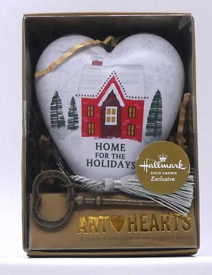 Demdaco/Hallmark Art Hearts ~HOME FOR THE HOLIDAYS~ with Key ~ NIB ~ Ships FREE