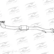 Redback Manifold Cat Converter to suit Subaru Outback Bl BP 4WD 3.0L H6 24V 10/00-8/03 RHS - C2362