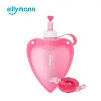 在飛比找momo購物網優惠-【韓國sillymann】100%兒童便攜捲式鉑金矽膠心型水