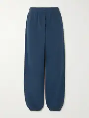 [Anine Bing] Anine Bing - Karter Cotton-jersey Sweatpants - Navy - small small Blue