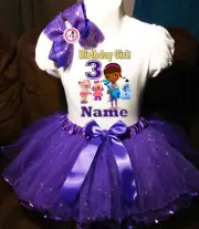 Mcstuffins Birthday Outfit Dress 3rd Shirt Girl Party Personalized Tutu