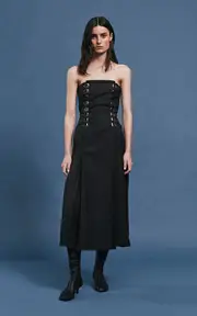 [Christopher Esber] Contoured Pleat Slide Strapless Dress