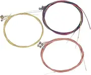 SWOOMEY 3 Sets Folk Guitar Strings Brass Yellow Copper Light Electric Guitar Strings Replacement Kit
