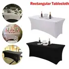 4ft 6ft 8ft FITTED Table Cloths Trestle Tablecloth Wedding Rectangle Party Cover