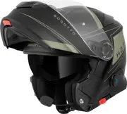 Bogotto H271 Taog Bluetooth Helmet, black-green, Size M for Men Black Green