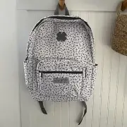 LUCKY BRAND Floral Print White Canvas Backpack Back To School Travel BAG NEW!