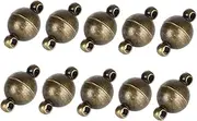 Tofficu 2sets Elegant Jewelry Magnetic Clasp Lobster Clasp for Bracelets Necklaces Brass Tone 10pcs*2