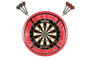 Winmau Blade 6 DUAL CORE Dart Board + Target Corona Light + Red Surround + Darts