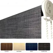 LUXURY LINEN TEXTURED BLOCKOUT Roller Blinds 60cm~240cm (W) x 240cm (D)