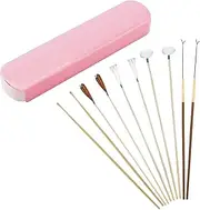 Ear Massage Set Earwax Cleaner Kits Goose Feather Stainl Steel Earpick Wax Remover Luminous Ear Pick Curette Goose Feather Ear Pick Ear Cleaner Spoon Spiral Ear Clean Tool