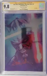 Star Wars Clone Wars #5 - CGC 9.8 SS - Foil - Signed Sam Witwer Maul Voice Actor