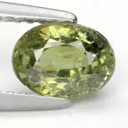 1.33 Ct. Superb Luster Green Madagascar Demantoid Garnet WITH GLC CERTIFY