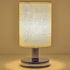 USB Desk Lamp Night Lights Bedside Lamp with Linen Fabric Shade for Home Decor