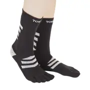 TOETOE Outdoor Unisex Wool 3D Terry Walker Toe Socks Black&amp/Grey UK 9-11.5 | EU 44-47