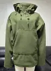 Mens Hooded Pullover Mid-Long Woolen Hoodie Casual Drawstring Coat Outwear New