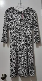 Cynthia Rowley Women's White/Black Faux Wrap Dress Size M