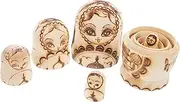 ibasenice 1 Set Russian Nesting Dolls Set of 5 Wooden Matryoshka Dolls Unfinished Nesting Dolls Ideal for Kids' Presents and Home Decoration