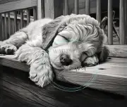 Doodle Dog Art Computer Mouse Pad Gift illustration, Goldendoodle Labradoodle