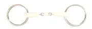 Loose Ring Snaffle Horse Bit PU Mouthpiece with Peanut Link 612P PU