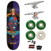 Santa Cruz Premium Skateboard with Indy Trucks, Spitfire Wheels 8.5" Wooten Cre