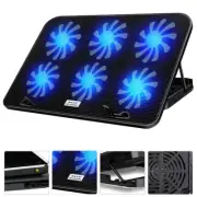 Multi Height Adjustment Cooling Laptop Holder 2 USB Ports 6 Fan Notebook Stand