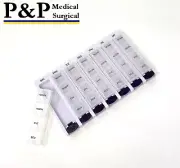Weekly AM/PM Pill Box Portable Travel Case Prescription Organizer Case of 60