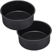 SUNCHSEN 6Inch Cake Pan 2 Stainless Steel Small Round Cake Pans Tin Oven Mold Household Baking Mold for Baking Birthday Wedding Layer Cakes