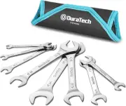Super-Thin Open End Wrench Set, Metric, 8-Piece, 5.5-27 Mm, Slim Spanner Set