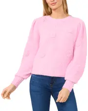 CeCe Floral Applique Sweater