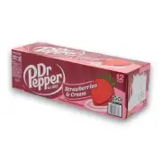 Dr. Pepper - Strawberries & Cream (12 x 355ml Cans in a Display Unit)