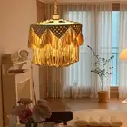 Macrame Lamp Shade Bohemian Style Woven Pendant Light Shade Lampshade Hanging