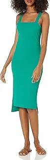 [The Drop] Women's Amelia Square Neck Strappy Bodycon Midi Tank Dress