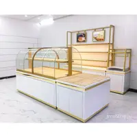 在飛比找蝦皮購物優惠-{破損補發}麵包櫃麵包展示櫃蛋糕店糕點中島櫃貨架展示架模型烘