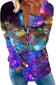 [MOLayys] 5 Dollar Gifts for Women,Hoodie Crop Top Winter Fashion Long Sleeve Zipper Leaf Butterfly Feather Printed Ladies Hoodless Womens Sweat (S-e, M), S-e, Medium