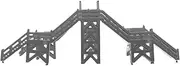 Veemoon Miniature Footbridge Model DIY Accessories for Train Scenery Compact Design Easy Assembly for Sand Table Ornamentation and Personalization