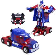 Remote Control Transforming Robot Truck with Lights and Sounds - Gift for Boys