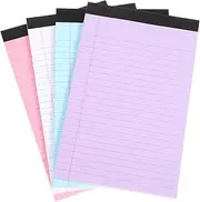 CAXUSD Elegant Legal Pad Notebooks 4 Pcs Lined Note Pads Memo Sheets Draft Notebook Office School Supplies