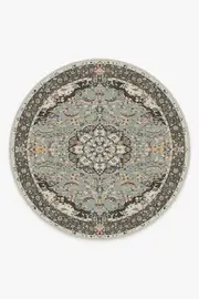 245' Round | Machine Washable Runner Rug | Kid & Pet Friendly | Indoor Rug | Sima Sage Rug | Ruggable