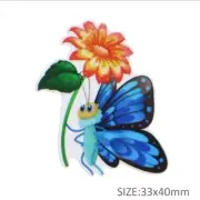 5 qty Planar Resin Flatback Hair Bow Center 1217252 Blye Butterfly Flower