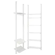 ELVARLI wardrobe combination, white, 92/92x222-350 cm