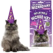 INFLATABLE WIZARD HAT FOR CATS - Novelty Fun Gag Gifts