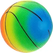 HOMOBABE Rainbow Game Ball Lightweight PVC Basketball for Indoor Multicolored Design Promotes Motor Skills Hand Eye Coordination