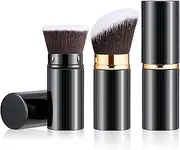 Tessco 2 Pcs Retractable Kabuki Makeup Brush Powder Foundation Makeup Brushes Portable Travel for Blush Bronzer Buffing Loose Powder Cream Sunscreen Blending Liquid(Classic Style)