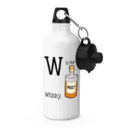Letter W Is For Whisky Sports Bottle - Whiskey Scotch Funny Alphabet