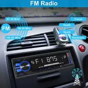 Bluetooth Handsfree Quick Charge DUAL USB FM TF AUX MP3 1-DIN Car Stereo Player