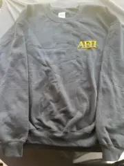 Alpha Epsilon Pi Black Crewneck w/Embroidered Letters sz Medium