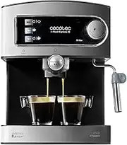 Cecotec Express Espresso 20 - Machine à expresso et cappuccino avec vaporisateur, pression de 20 bar et 850 W de puissance