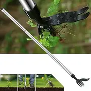 Stand Up Weed Puller Tool with 39 Inch Long Handle, 4-Claw Steel Head Design Weeder Tool, Easily Remove Weeds Without Bending, Pulling, or Kneeling for Vegetable Garden Lawn Farm Weeding