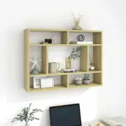 Sonoma Oak Wall Shelf 75x16x55 cm Modern Engineered Wood Storage Unit
